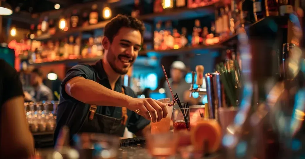 Mixologist crafting a cocktail